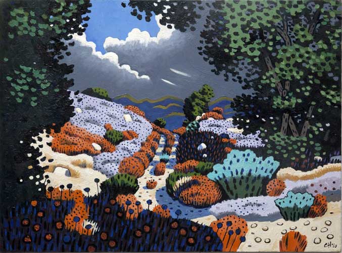 LANDSCAPE - oil painting by the Venice painter, Curtis Hoekzema.