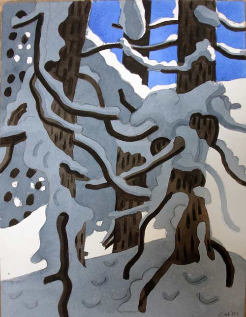 LANDSCAPES - watercolor painting by the Venice painter, Curtis Hoekzema.