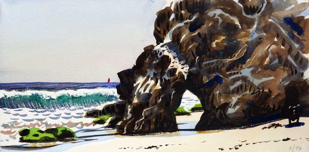 LANDSCAPES - watercolor painting by the Venice painter, Curtis Hoekzema.